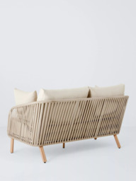 John Lewis Flat Rope Weave 2-Seater Garden Sofa - thumbnail 3