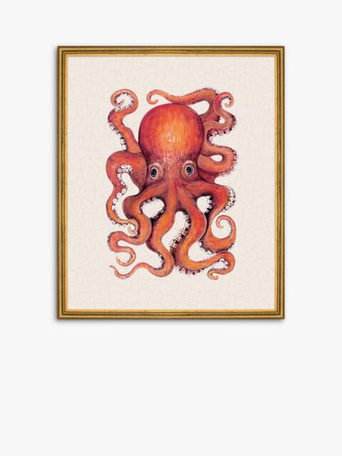 Brookpace Lascelles 'Octopus' Framed Canvas Print, 38 x 31cm, Red - image 1