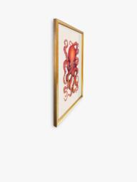 Brookpace Lascelles 'Octopus' Framed Canvas Print, 38 x 31cm, Red - thumbnail 3