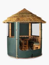 Breeze House Oasis Signature Cape Reed Thatch Roof Circular Gazebo, FSC-Certified (Scandinavian Redwood) - thumbnail 4