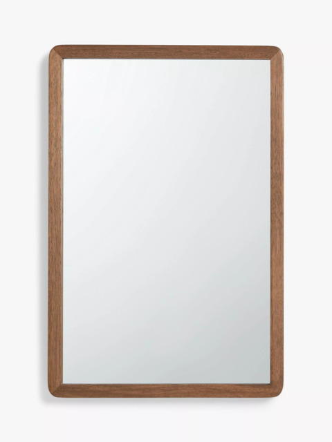 John Lewis Slim Solid Oak Wood Rectangular Wall Mirror, 75 x 50cm - image 1