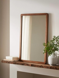 John Lewis Slim Solid Oak Wood Rectangular Wall Mirror, 75 x 50cm - thumbnail 5