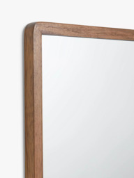 John Lewis Slim Solid Oak Wood Rectangular Wall Mirror, 75 x 50cm - thumbnail 2
