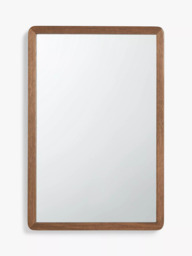 John Lewis Slim Solid Oak Wood Rectangular Wall Mirror, 75 x 50cm - thumbnail 1