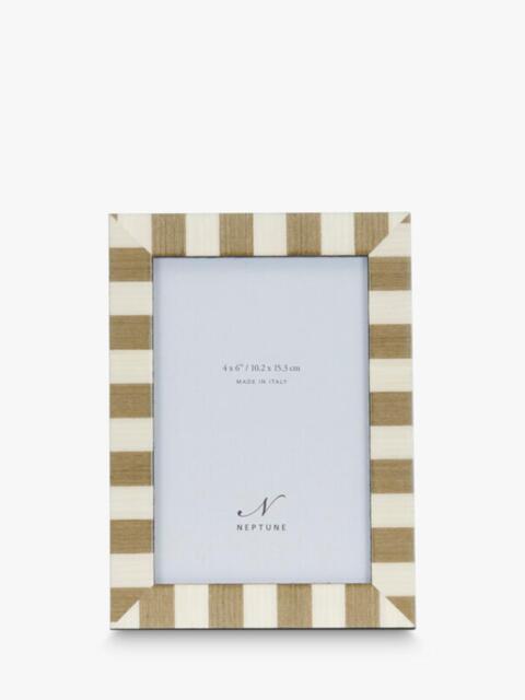 "Neptune Montpellier Wood Photo Frame, 4 x 6"" (10 x 15cm), Green/White" - image 1