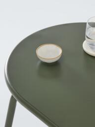 John Lewis Oval Metal Garden Coffee Table, 90cm, Golden Olive - thumbnail 4
