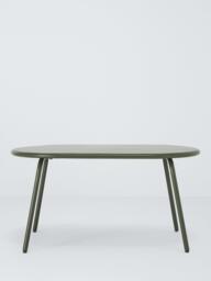 John Lewis Oval Metal Garden Coffee Table, 90cm, Golden Olive - thumbnail 3