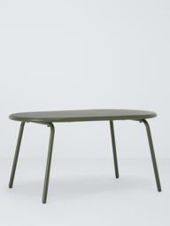 John Lewis Oval Metal Garden Coffee Table, 90cm, Golden Olive - thumbnail 1