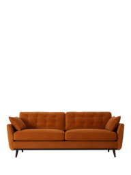 Swyft Model 10 Large 3 Seater Sofa, Dark Leg
