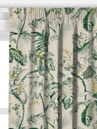 John Lewis Joanna Floral Made to Measure Curtains or Roman Blind, Woodland Green - thumbnail 2