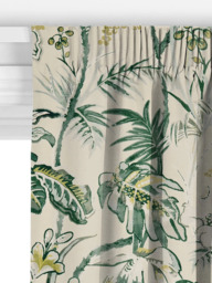 John Lewis Joanna Floral Made to Measure Curtains or Roman Blind, Woodland Green - thumbnail 3