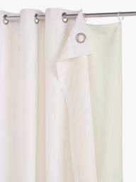 John Lewis Thermal Pencil Pleat & Eyelet Curtain Lining, Natural