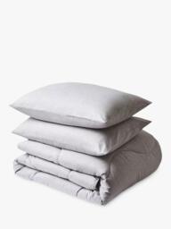 Night Lark Soft Weave Coverless Duvet, 4.5 Tog, Stone Grey - thumbnail 6