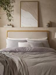 Night Lark Soft Weave Coverless Duvet, 4.5 Tog, Stone Grey - thumbnail 1