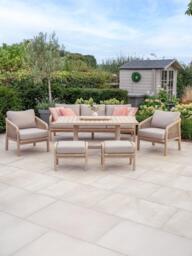 KETTLER Cora Rope 7-Seater Casual Garden Dining Set, FSC-Certified (Acacia Wood), Natural - thumbnail 2