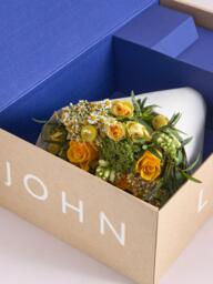 John Lewis Country Yellow Mixed Hand Tied Bouquet & Vase - thumbnail 4