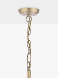 Laura Ashley Hilcote Glass Rods Pendant Ceiling Light, Matt Antique Brass - thumbnail 5