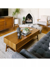 west elm Mid-Century Wood Coffee Table, Acorn - thumbnail 3