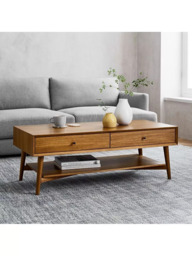west elm Mid-Century Wood Coffee Table, Acorn - thumbnail 2