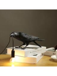 Seletti Bird Playing Table Lamp, Black - thumbnail 2