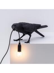 Seletti Bird Playing Table Lamp, Black - thumbnail 3