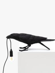 Seletti Bird Playing Table Lamp, Black - thumbnail 4