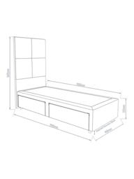Hypnos Pocket Sprung Upholstered 2 Drawer Divan Base, Single - thumbnail 4