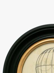Brookpace Lascelles Air Balloon Round Porthole Framed Prints & Mirror, Set of 3, 36cm - thumbnail 5