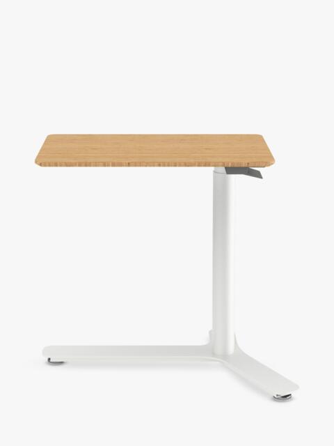 Humanscale Float New Mini Height Adjustable Desk, White/Bamboo - image 1