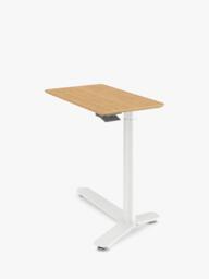 Humanscale Float New Mini Height Adjustable Desk, White/Bamboo - thumbnail 6