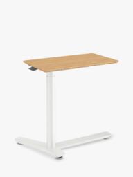 Humanscale Float New Mini Height Adjustable Desk, White/Bamboo - thumbnail 5