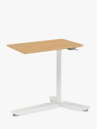 Humanscale Float New Mini Height Adjustable Desk, White/Bamboo - thumbnail 2