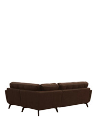 John Lewis Barbican RHF Chaise Leather Corner Sofa, Dark Leg - thumbnail 4