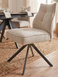 KETTLER Rachel Swivel Dining Chair, Set of 2, Sand - thumbnail 2