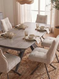 KETTLER Rachel Swivel Dining Chair, Set of 2, Sand - thumbnail 3