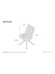 KETTLER Rachel Swivel Dining Chair, Set of 2, Sand - thumbnail 4