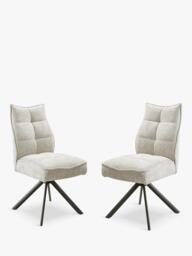 KETTLER Rachel Swivel Dining Chair, Set of 2, Sand - thumbnail 1