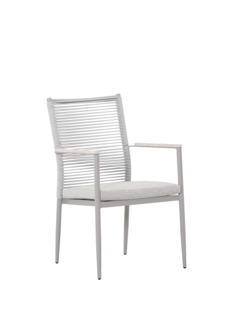 KETTLER Trento Garden Dining Chair, Set of 2, Pebble - image 1