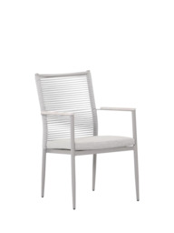KETTLER Trento Garden Dining Chair, Set of 2, Pebble