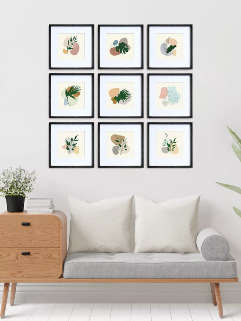 "nielsen Gallery Square Photo Frame Set, 9 Photo, 8 x 8"" (20 x 20cm), Black" - image 1