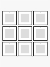 "nielsen Gallery Square Photo Frame Set, 9 Photo, 8 x 8"" (20 x 20cm), Black" - thumbnail 6