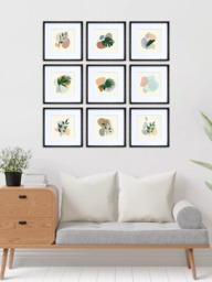 "nielsen Gallery Square Photo Frame Set, 9 Photo, 8 x 8"" (20 x 20cm), Black" - thumbnail 1