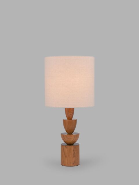 John Lewis Stacked Wooden Table Lamp - image 1