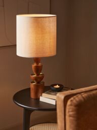 John Lewis Stacked Wooden Table Lamp - thumbnail 2