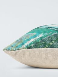 Harlequin Kilim Cushion, Forest Emerald - thumbnail 4