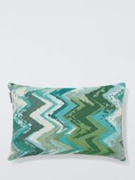 Harlequin Kilim Cushion, Forest Emerald - thumbnail 1