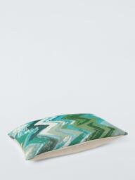 Harlequin Kilim Cushion, Forest Emerald - thumbnail 3
