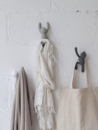 Umbra Buddy Wall-Mounted Coat Hook Hangers, Set of 3, Grey/Multi - thumbnail 5
