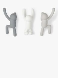 Umbra Buddy Wall-Mounted Coat Hook Hangers, Set of 3, Grey/Multi - thumbnail 1