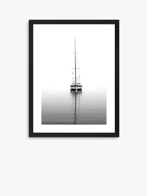 Brookpace Lascelles 'Yacht' Framed Print & Mount, 66 x 52cm, Black/White - image 1